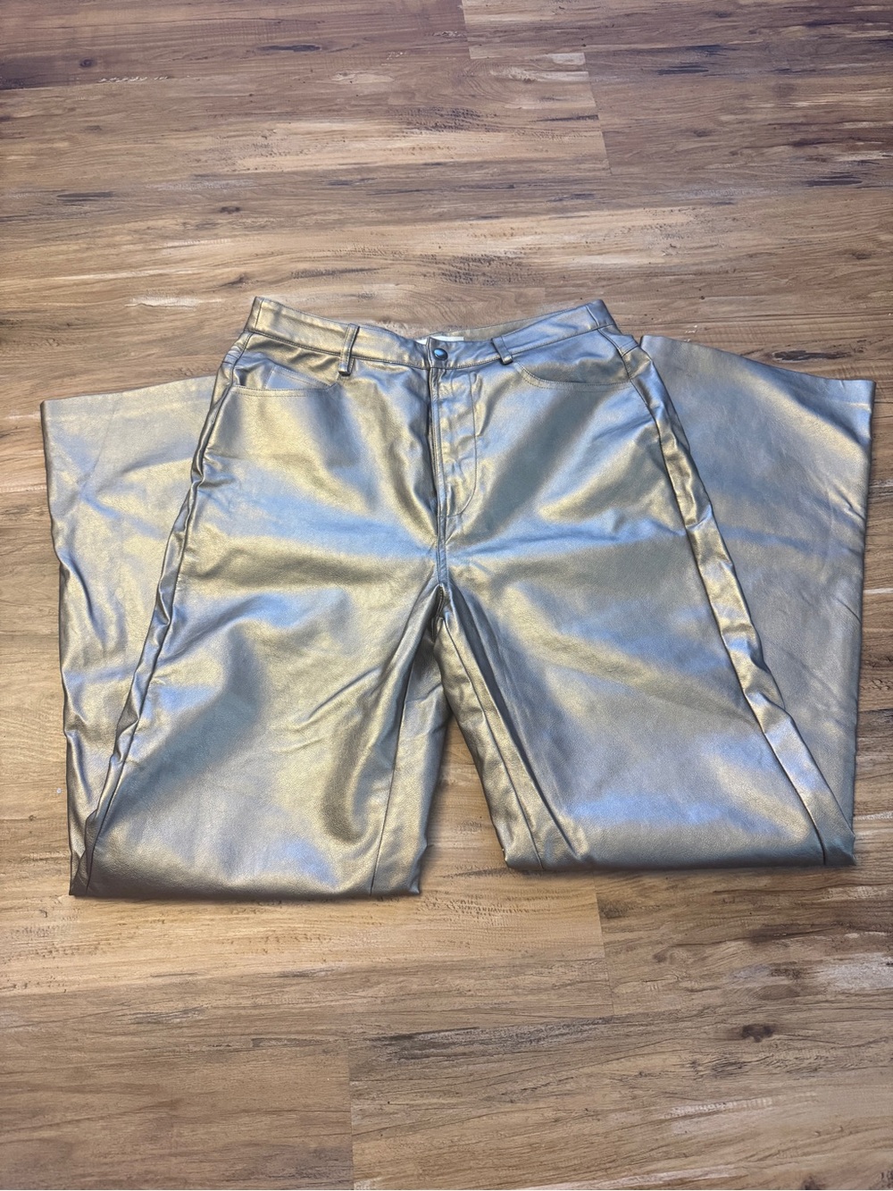 Wayf Metallic gold pants